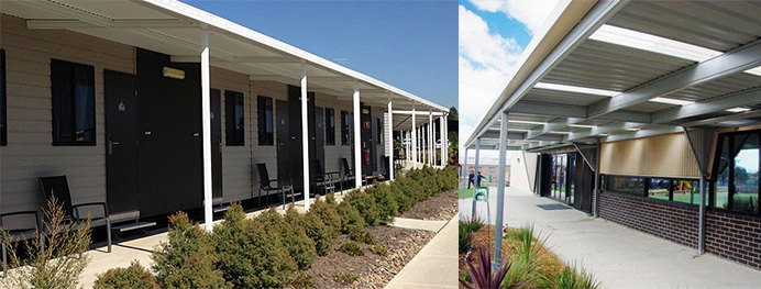 Covered Walkways, Awnings, Shelters and COLA's